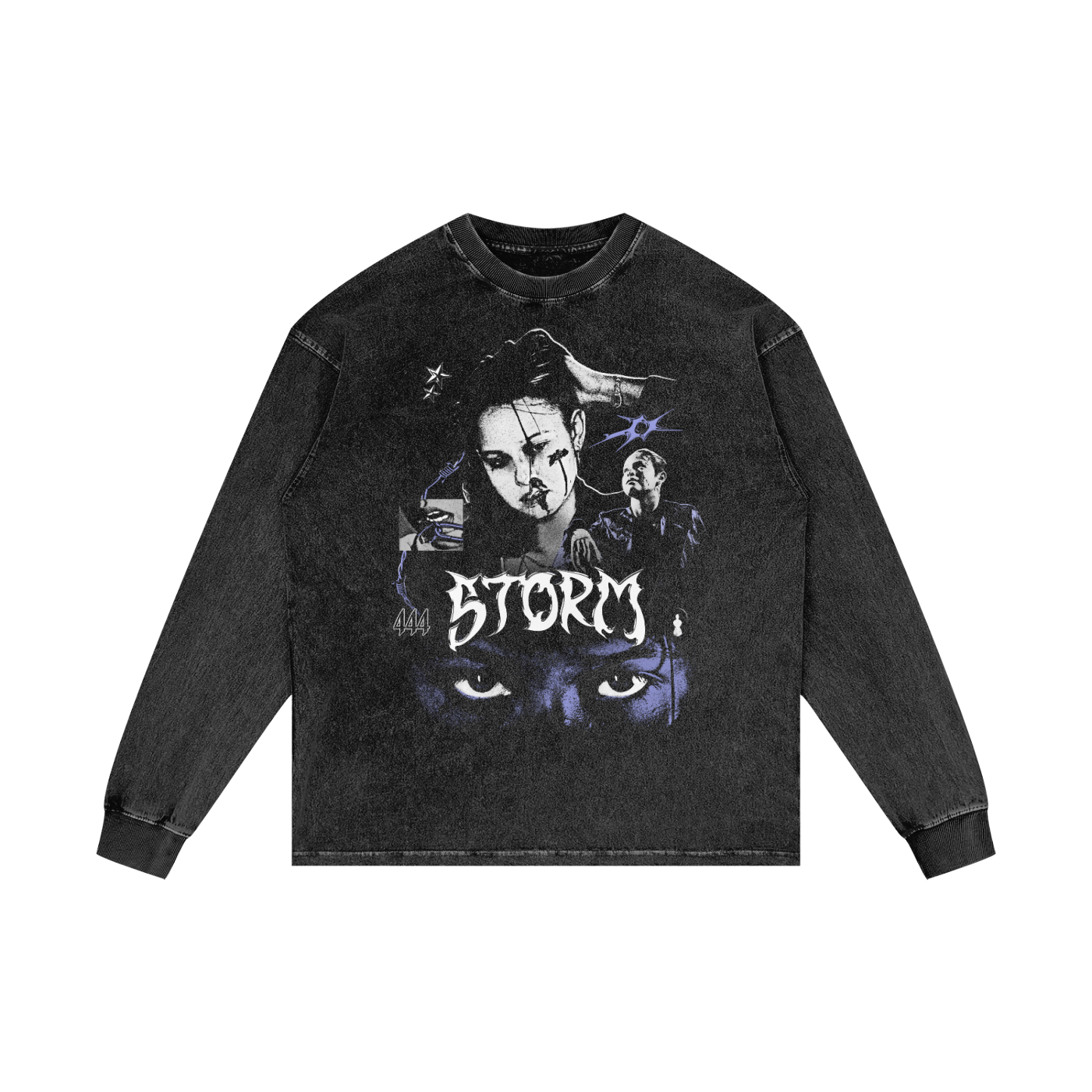 Acid Wash Oversize Long Sleeve T-Shirt